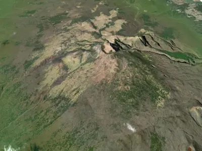 Volcano Hallasan South Korea 3D model