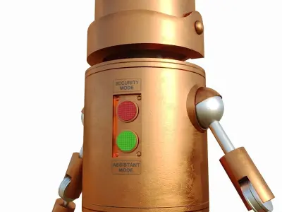 Old metal robot Bukk 3D model