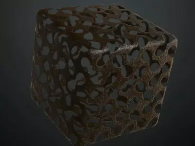 Worn Metal Grill PBR Seamless Texture