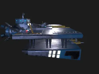 Pirate Rebel Spaceship Low-poly 3D model