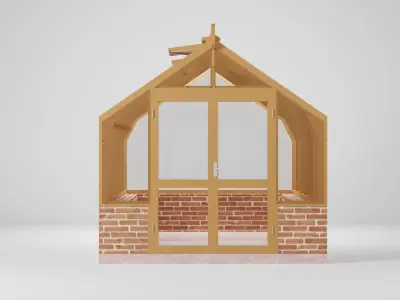 Lahe 5 Green House Low-poly 3D model