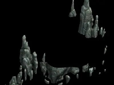 Demon Palace - mountain gravel 08 3D model