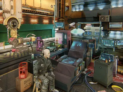 Cyberpunk Survival Hideout 3D model