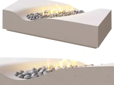 PAOLO fire table by Lumacast Low-poly 3D model