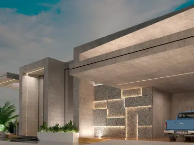 Villa  exterior  3D model