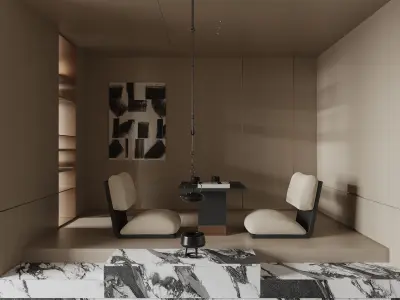 apartment interior scenes     3D model 8