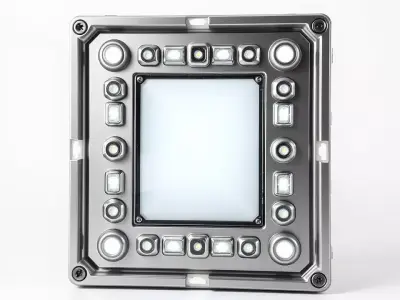 Industrial LED Light Panel model pack Low-poly 3D model