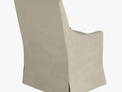 Restoration Hardware BELGIAN SLOPE ARM SLIPCOVERED ARMCHAIR 3D model