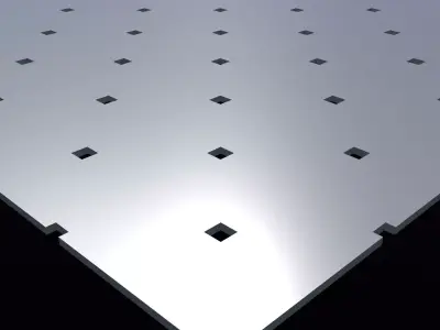 Perforated panel with 2 percent opening 25O125 3D model