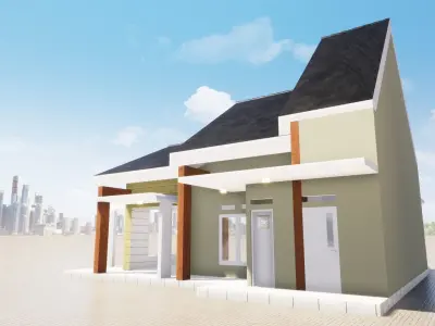Open Communal Building 3D model