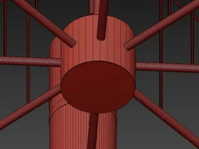 Wide chandelier 3D model purchase