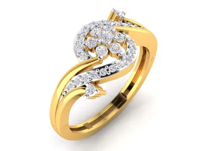 Women Ring Render 3dm STL MTL SLC JCD OBJ FBX Details 3D print model 7