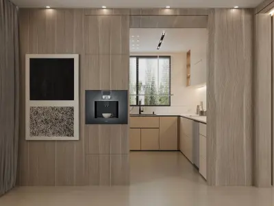 Modern High End Villa  Living Room Kitchen Dining Bathroom 3D model