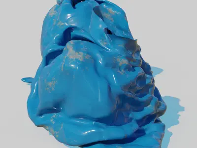 Blue Trash Bag Pack 3D model