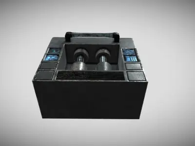 Sci-fi Panel Element Low-poly 3D model