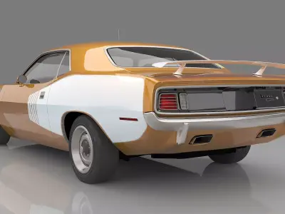 1971 Plymouth Cuda 426 Hemi 3D model