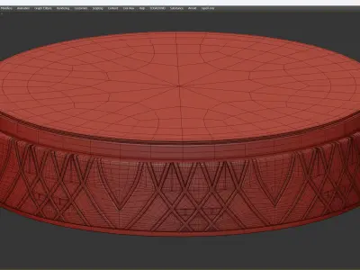 Coffee table Smania Industria mobili spa TVIRIDE03 Low-poly 3D model