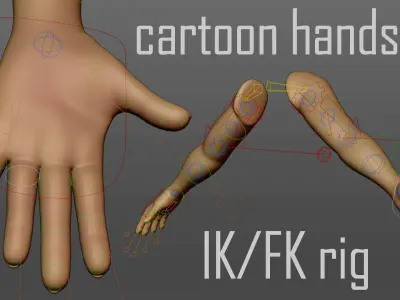 cartoon hand 01 Low-poly 3D model