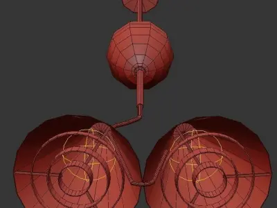 Anonymous pendant lamp with cones 3D model