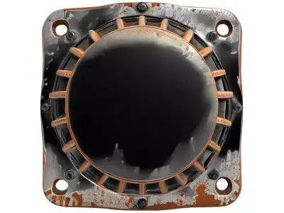 Industrial Rusty Metal Air Vent Low-poly 3D model