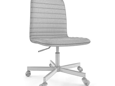 Amanda grey upholstered office chair Actona 3D model