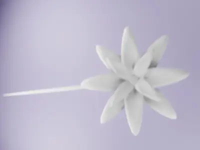 GOLD HIBISCUS FLOWER  3D model