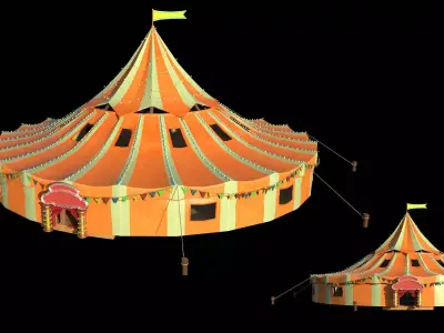 tent Amusement park facilities 3D model