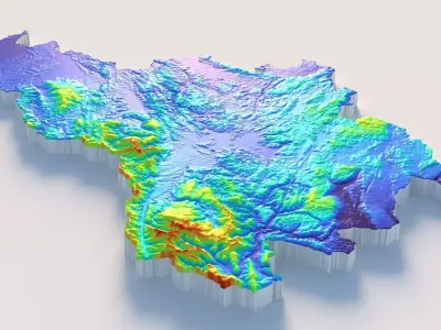Slovenia Terrain Country 3D model