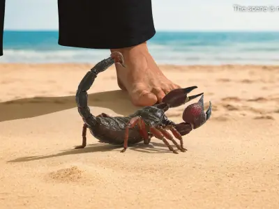  Realistic Scorpion Strikes Animated Rigged 