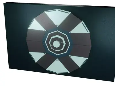 Door sci fi Stylized Low-poly 3D model