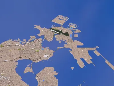 Bahrain Full Manama City Low-poly 3D model
