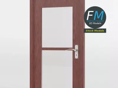 Double glass door 3D model