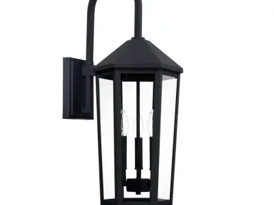 Ariyelle Black Outdoor Wall Lantern 3D model
