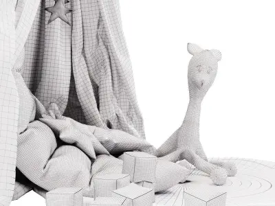 Children decor set 2 3D model