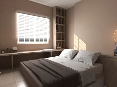 Modern Studio Living Space  Concept Scene 3D model