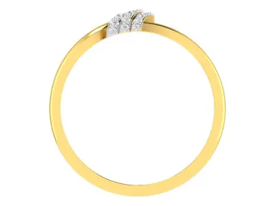 Solitaire Women Engagement Bypass Rings 3D print model shop