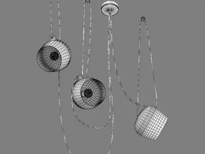 727133 Omega Lightstar chandelier hanging 3D model