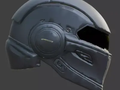 Cyber-Synthetic Stealth Operative Helmet 3D Model Low-poly 3D model