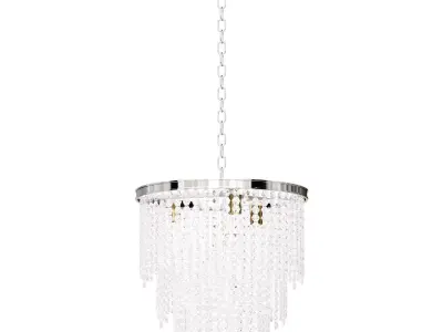 close to ceiling crystal chandelier 3D model