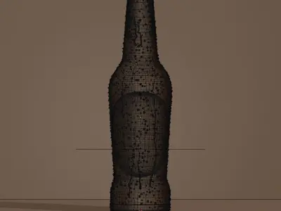 7 Beer Bottles 3D model