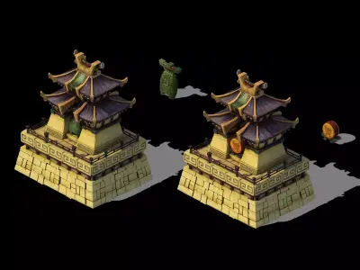 Xiqiao City - Drum Tower 32 3D model
