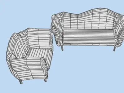 Sofa Set - Type 2 3D model