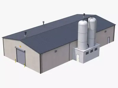 Industrial Building 6 Low-poly 3D model