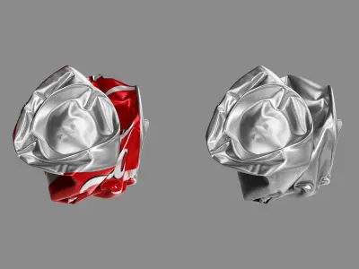 Crushed Soda Can 06 3D model