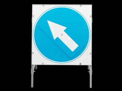 Arrow Street Sign Low-poly 3D model