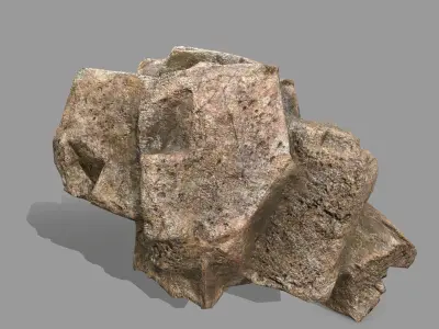 Rock Set Low-poly 3D model