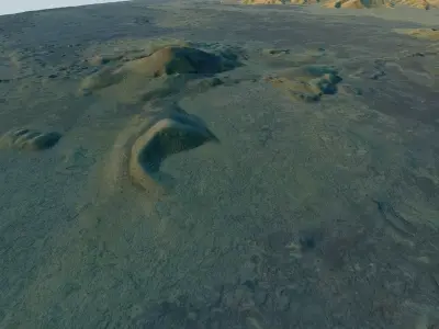 Craters of Moon National Monument Landscape 3D model