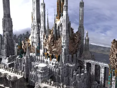 Palace Golden glory Tower Collection Kit bash 3D model