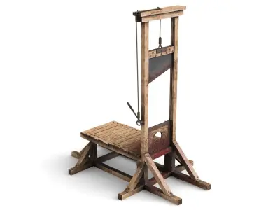 Guillotine for Execution Blood 3D model
