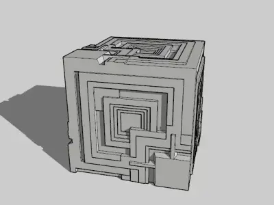 MAYAN AZTEC CUBES PANELS 3D model